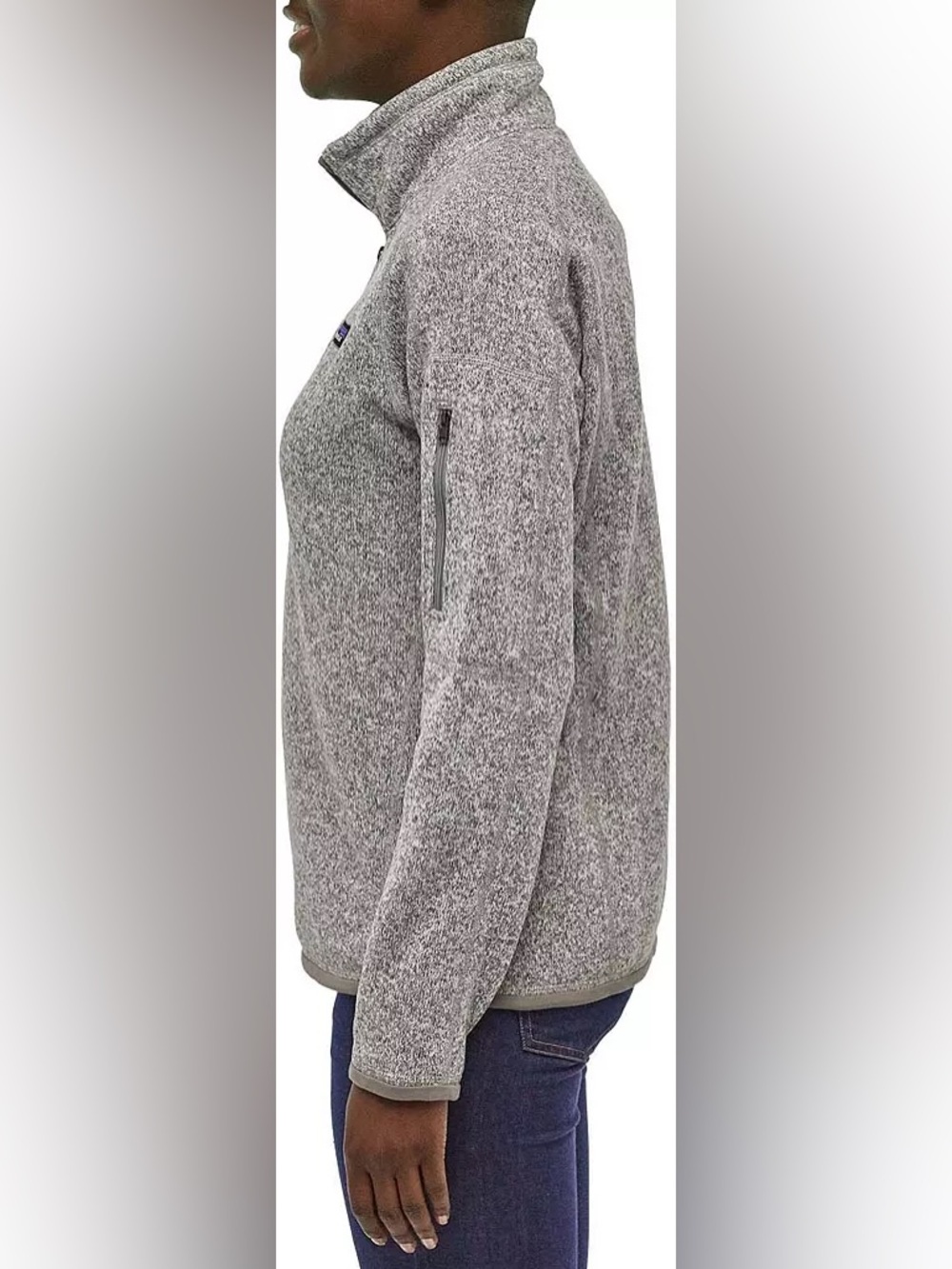 Patagonia Better Sweater Heather Gray Half-Zip Fleece Pullover EUC - Picture 4 of 9